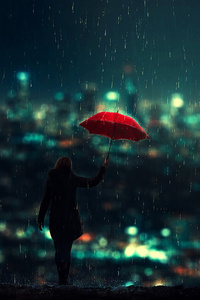 Catching The Rain (640x1136) Resolution Wallpaper