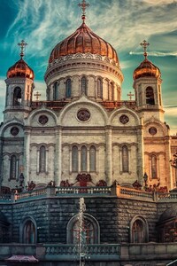 Cathedral Of Christ The Savior Russia In Moscow (1440x2560) Resolution Wallpaper