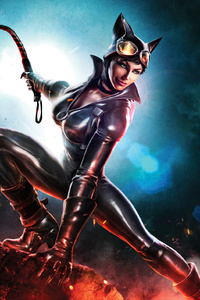 Catwoman Artwork (1080x2160) Resolution Wallpaper