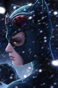 Catwoman Artwork HD (1280x2120) Resolution Wallpaper