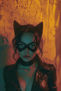Catwoman Enigmatic Presence (480x800) Resolution Wallpaper