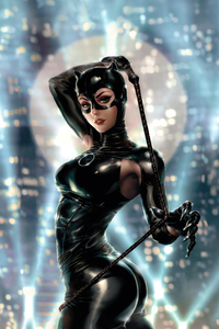 Catwoman Gotham Eleganc (320x568) Resolution Wallpaper
