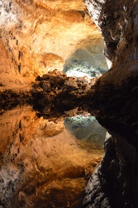 Cave Water Reflection 4k (480x800) Resolution Wallpaper