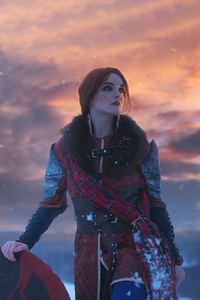 480x800 Cerys An Craite The Witcher Cosplay 4k