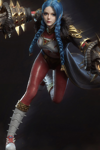 Cgi Character Warrior Girl 4k (1440x2960) Resolution Wallpaper