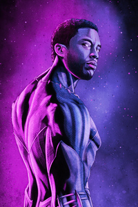 Chadwick Aaron Black Panther (1080x2280) Resolution Wallpaper