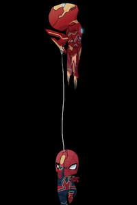 Chibi Iron Man And Spiderman