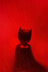 Chibi The Batman Red Alert (1080x2280) Resolution Wallpaper