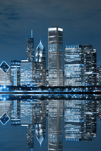 1440x2960 Chicago City Lights 5k
