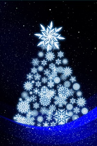 1080x2160 Christmas Tree Lights Illustrations