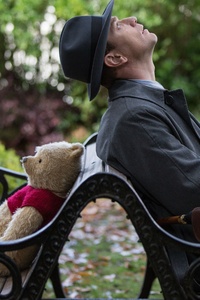 Christopher Robin And Winnie The Pooh In Christopher Robin 2018 Movie (480x854) Resolution Wallpaper
