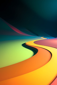 Chromatic Abstraction Symphony (640x960) Resolution Wallpaper