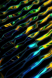 Chromatic Neon Waves (360x640) Resolution Wallpaper