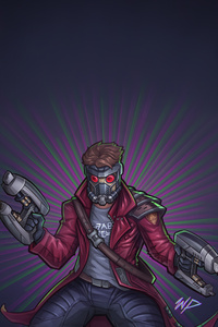 Cinematic Star Lord In Action (1125x2436) Resolution Wallpaper