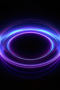 1080x2280 Circle Movement Glow Blue 5k
