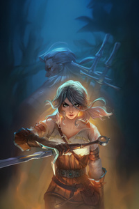 Ciri The Witcher 3 A New Beginning (540x960) Resolution Wallpaper