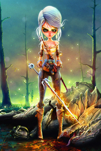Ciri Witcher Girl Character Art 4k