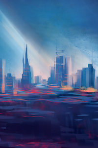 City Buildings Landscape (1080x2160) Resolution Wallpaper