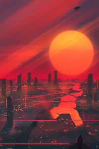 City Of Bright Lights (240x400) Resolution Wallpaper