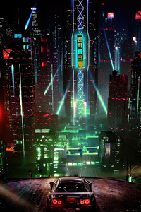 City Of Lights 5k (480x854) Resolution Wallpaper