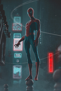 City Spiderman 4k (800x1280) Resolution Wallpaper