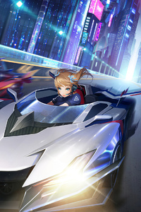 City Street Racing Anime 4k (640x1136) Resolution Wallpaper