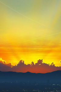City Sunset (640x1136) Resolution Wallpaper