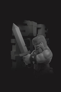 Clash Of Clans Barbarian 4k (1440x2560) Resolution Wallpaper