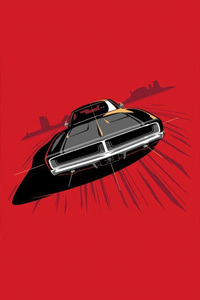 Classic Car From Hell (240x320) Resolution Wallpaper