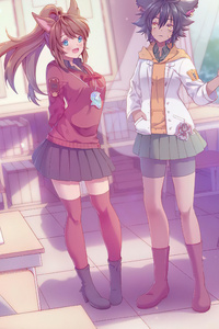 Classroom Anime 4k (640x1136) Resolution Wallpaper