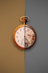 Clocks Artwork (1280x2120) Resolution Wallpaper