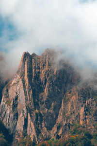 Cloud Kissed Over The Mountains (640x960) Resolution Wallpaper