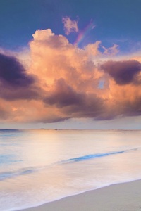 Clouds Over Ocean (320x568) Resolution Wallpaper