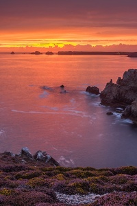 Coastline Horizon Nature Ocean Sunset