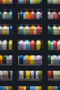 Colorful Balcon Symmetry 4k (1440x2560) Resolution Wallpaper