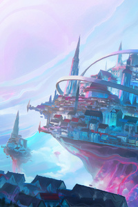 Colorful City 4k (480x854) Resolution Wallpaper