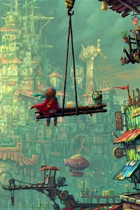 Colorful Fantasy City (240x320) Resolution Wallpaper