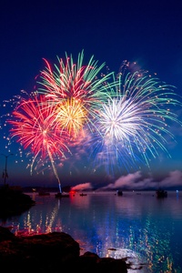 Colorful Fireworks Sky 4k