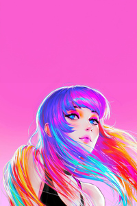640x1136 Colorful Hair