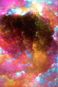 Colorful Nebula Digital Art 5k