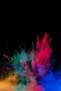 1242x2688 Colorful Powder Explosion