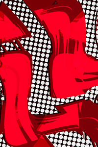 Comic Red Abstract 8k