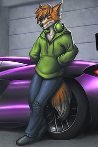 Cool Fox With Ride 4k (480x854) Resolution Wallpaper