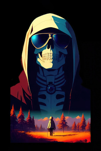 Cool Skull Man (320x568) Resolution Wallpaper