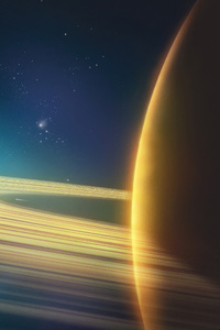Cosmic Symphony Enchanting Planet Ring (1242x2668) Resolution Wallpaper