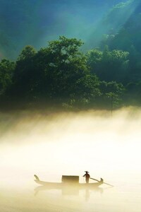 Country Side Fisherman (1440x2960) Resolution Wallpaper
