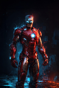 Courage Of Iron Man (1125x2436) Resolution Wallpaper