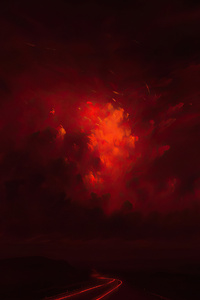 Crimson Night 4k (1080x2280) Resolution Wallpaper
