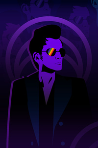 Crowley Cool Boy Glasses Colorful 4k (240x320) Resolution Wallpaper