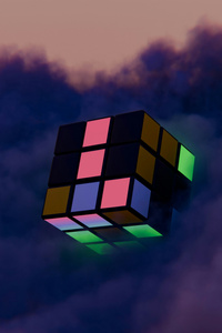 Cubes Floating In Air (480x854) Resolution Wallpaper